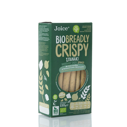 ORGANIC BREADLY CRISPY ΣΠΑΝΑΚΙ ΦΕΤΑ ΚΡΕΜΜΥΔΙ 120ΓΡ JOICE