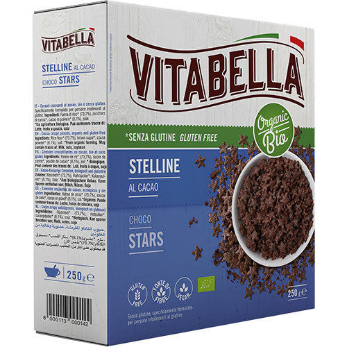 ΒΙΟΛΟΓΙΚΑ ΔΗΜΗΤΡΙΑΚΑ CHOCO STARS ΧΩΡΙΣ ΓΛΟΥΤΕΝΗ VITABELLA 250GR BIO