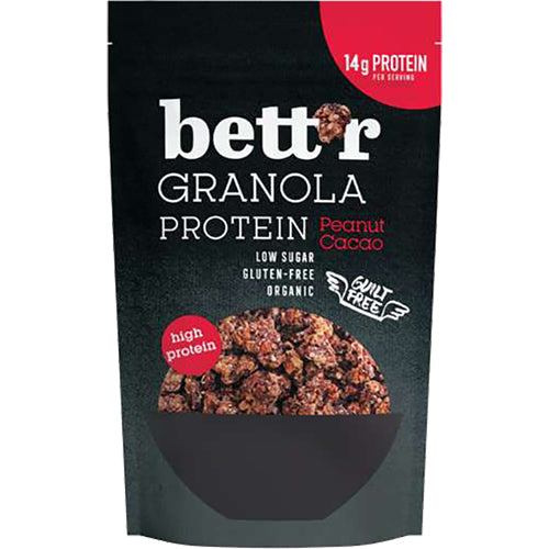 ΒΙΟΛΟΓΙΚΗ ΓΚΡΑΝΟΛΑ ΠΡΩΤΕΪΝΗΣ ΜΕ ΦΥΣΤΙΚΙΑ & ΚΑΚΑΟ ΧΩΡΙΣ ΓΛΟΥΤΕΝΗ BETTR 300GR ΒΙΟ