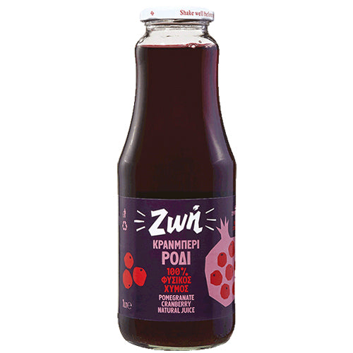 ΧΥΜΟΣ ΡΟΔΙ CRANBERRY ΖΩΗ 1L