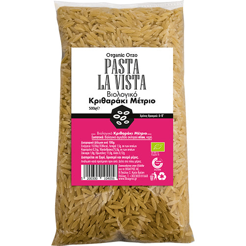 ΒΙΟΛΟΓΙΚΟ ΚΡΙΘΑΡΑΚΙ ΜΕΤΡΙΟ PASTA LA VISTA  500ΓΡ ΒΙΟ