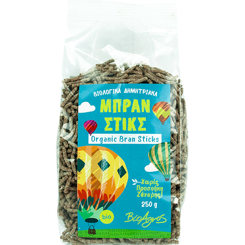 ΒΙΟΛΟΓΙΚΑ ΜΠΡΑΝ ΣΤΙΚΣ Χ/Ζ (BRAN STICKS) ΒΙΟΑΓΡΟΣ 250ΓΡ ΒΙΟ